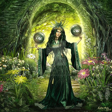Sorceress green witch